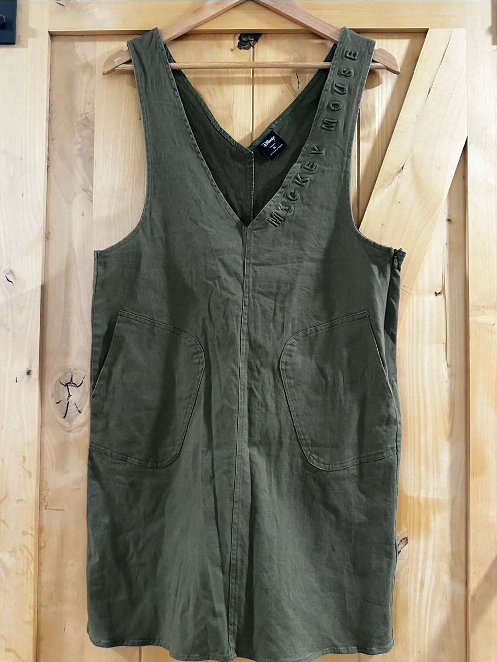 Disney Olive Green V-Neck Utility Pinafore Romper